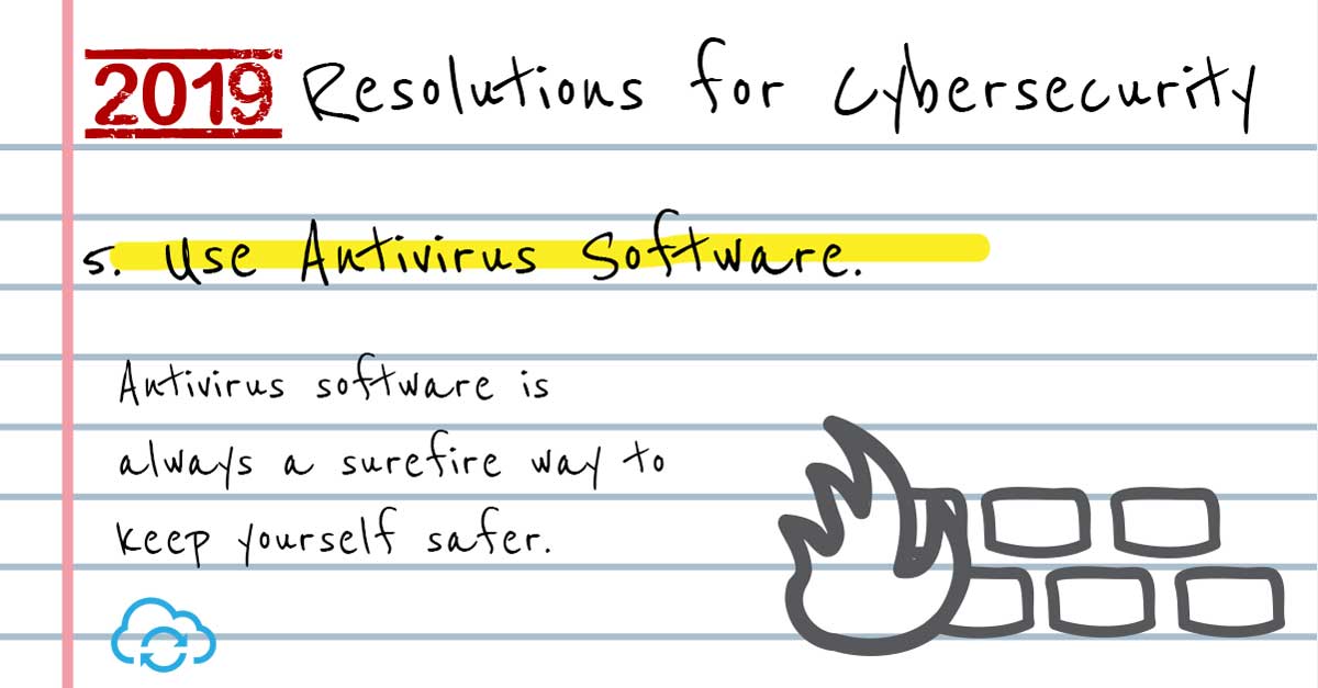 Tip 5 - Use Antivirus software. 2019. Resolutions for Cyber Security